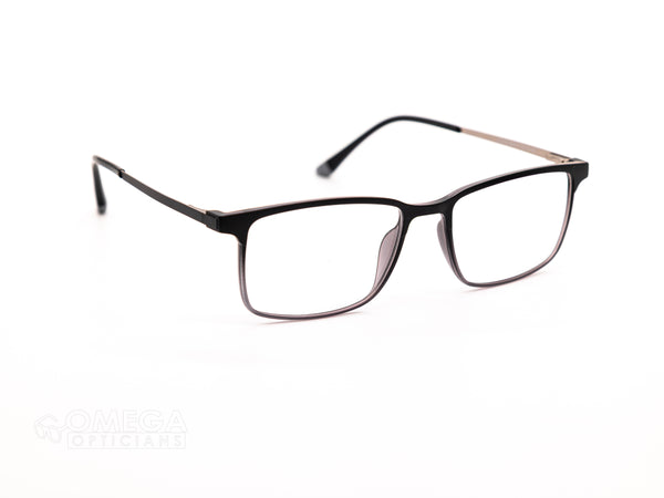 Clip-On Optical Frame with Sunglass Attachment