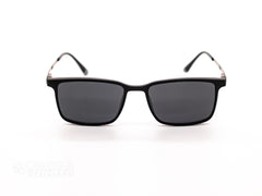 Clip-On Optical Frame with Sunglass Attachment