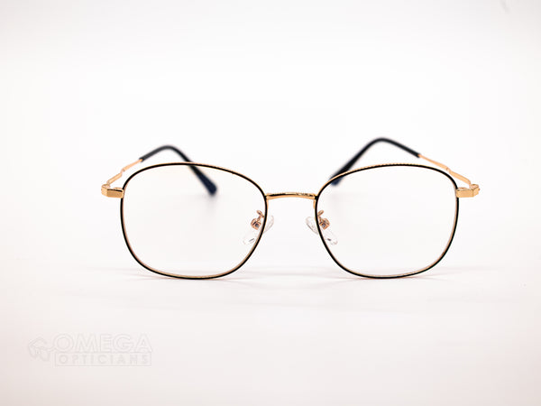 Premium Omega Geometric Metal Optical Frame