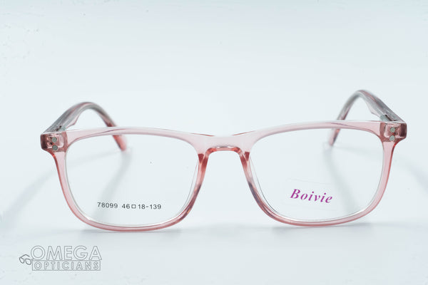Boivie 78099 - Transparent Blush Pink Eyeglass Frame