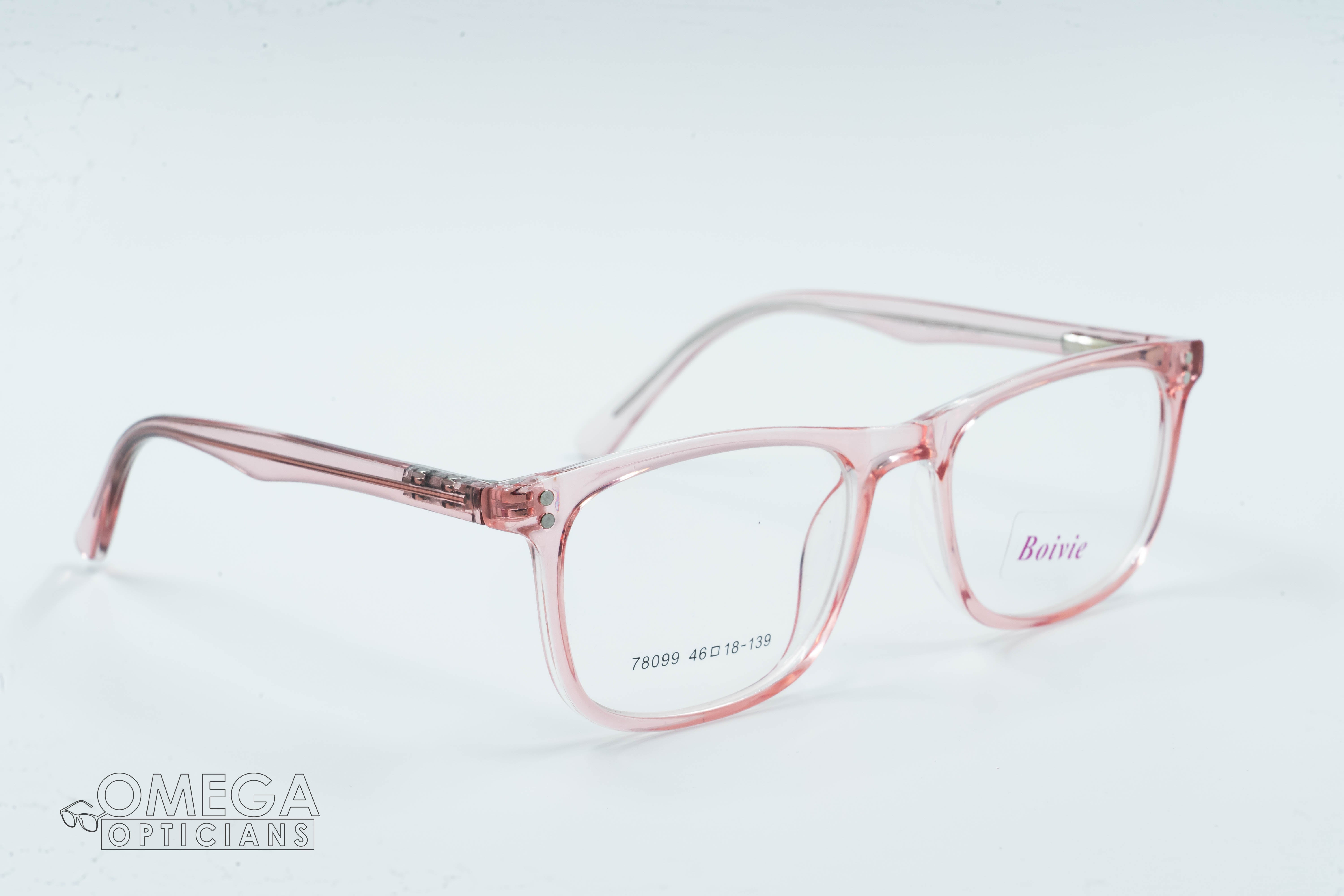 Boivie 78099 - Transparent Blush Pink Eyeglass Frame