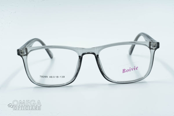 Boivie 78099 – Crystal Gray Rectangular Acetate Frame