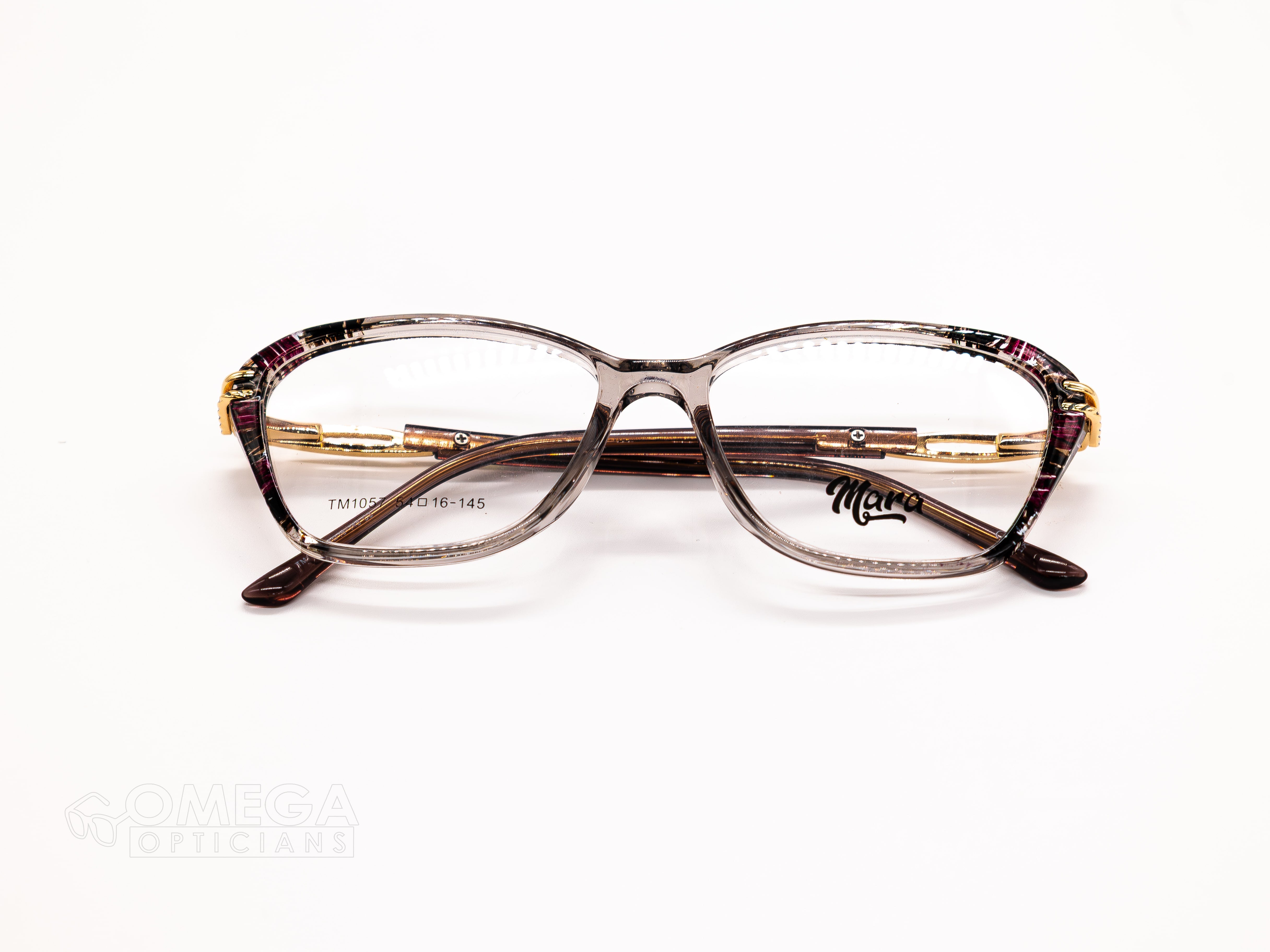 Mara TM1057 Elegant Striped Cat-Eye Optical Frame