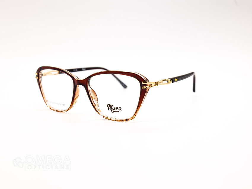 Mara TM1057 Elegant Striped Cat-Eye Optical Frame