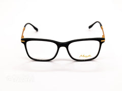 Mozzati Classic Black &amp; Gold Rectangular Optical Frame