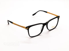Mozzati Classic Black &amp; Gold Rectangular Optical Frame
