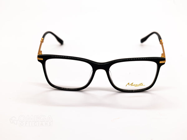Mozzati Classic Black &amp; Gold Rectangular Optical Frame