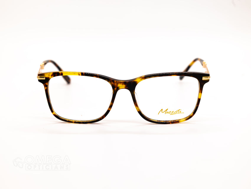 Mozzati Classic Tortoiseshell &amp; Gold Rectangular Optical Frame