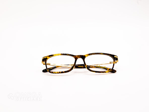 Mozzati Classic Tortoiseshell &amp; Gold Rectangular Optical Frame
