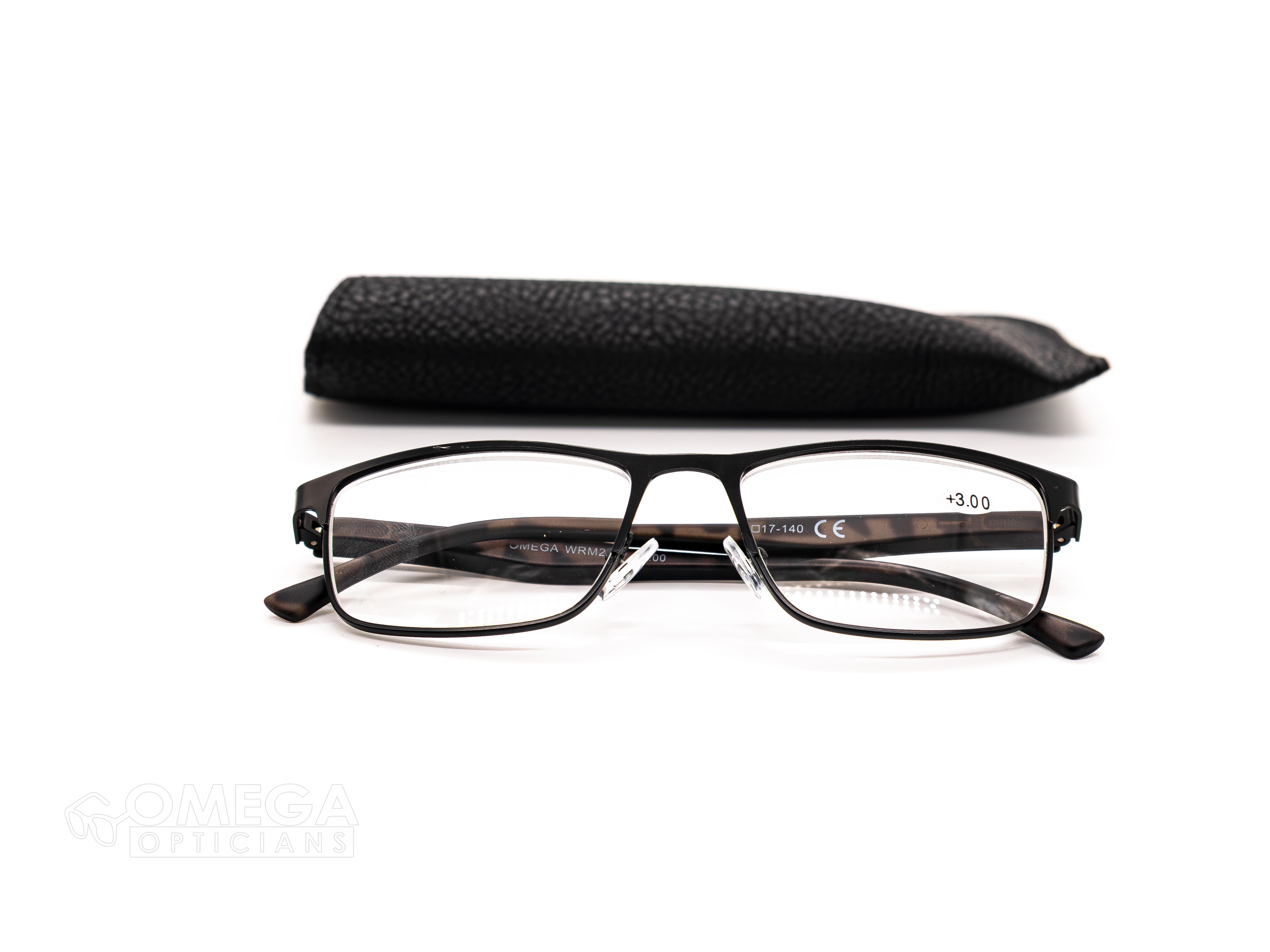 Half-Rim Metal Reading Glasses