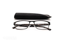 Half-Rim Metal Reading Glasses