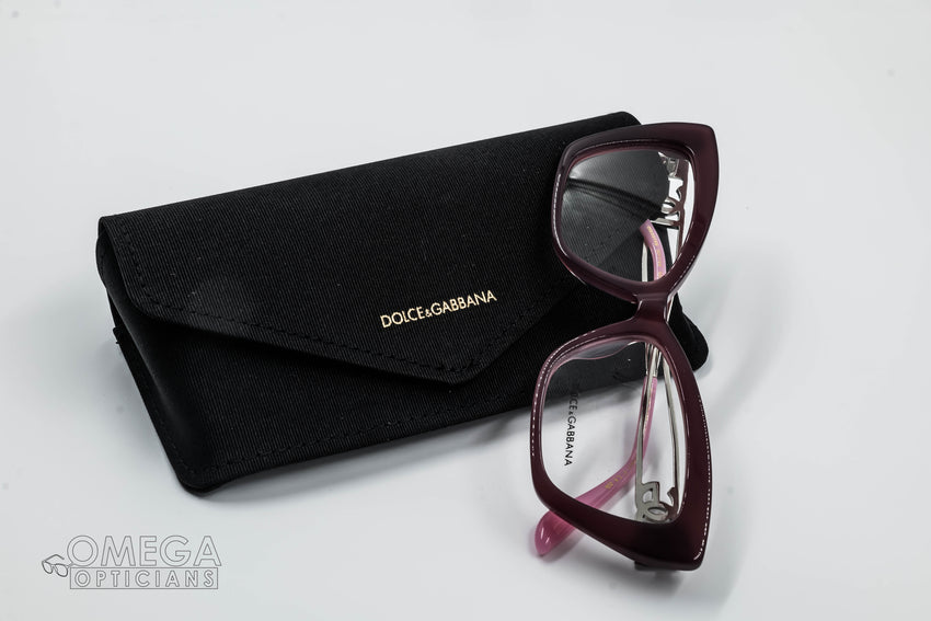 Dolce &amp; Gabbana Cat-Eye Optical Frame – Burgundy