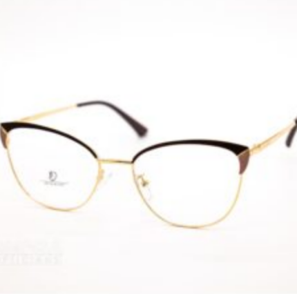 Elegant Gold & Black Cat-Eye Optical Frame